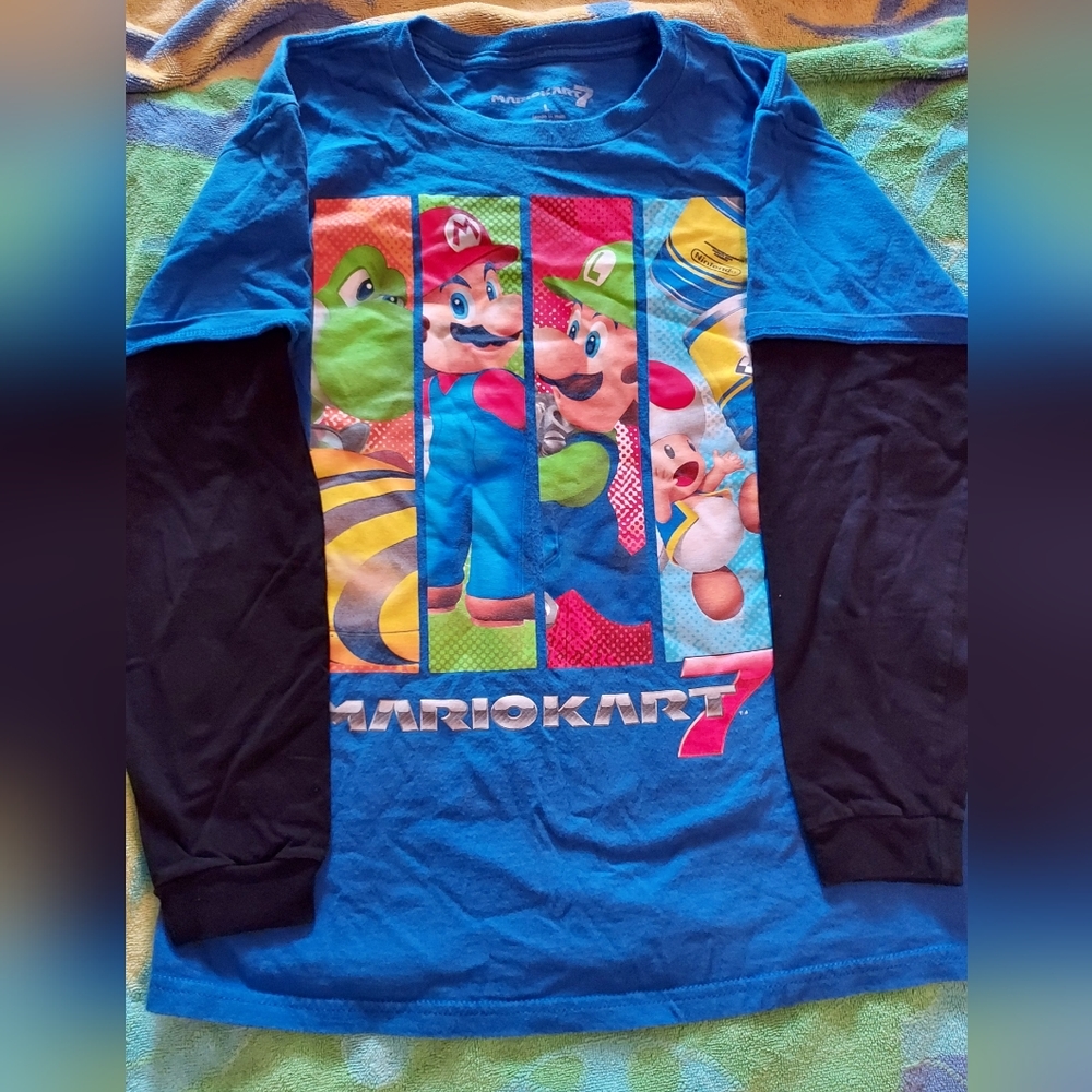 Boys Super Mario Mario Cart 7 long sleeve T-shirt